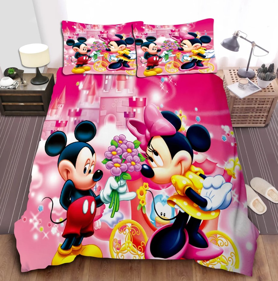 Personalized Mickey And Minnie Mouse Bedding Set Minnie Mouse Toddler Bed Set Minnie Mouse Bedding Set Pink Kid Bedding